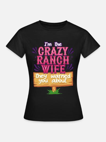 Ehefrau eines Bauern Mutter - Frauen T-Shirt - Schwarz