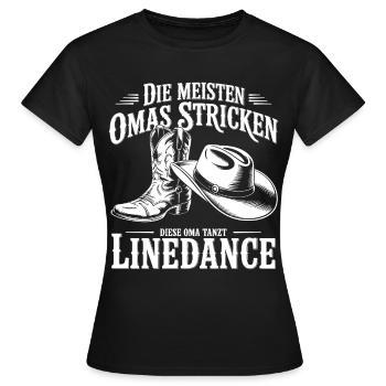 Le design de bottes de danse en ligne de grand-mère - T-shirt Femme - noir - Devant - AI Model Female 172 dark (172cm)
