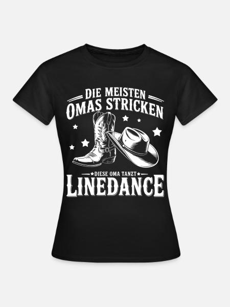 Oma Linedance Boots - Frauen T-Shirt - Schwarz