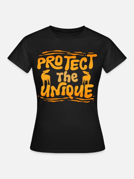 Okapi Tier Protect The Unique - Frauen T-Shirt - Schwarz
