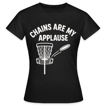 Les chaînes sont mes applaudissements Disc Golf - T-shirt Femme - noir - Devant - AI Model Female 172 dark (172cm)