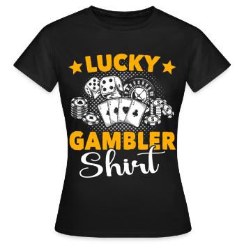 Casino - Frauen T-Shirt - Schwarz - Vorne - AI Model Female 172 dark (172cm)
