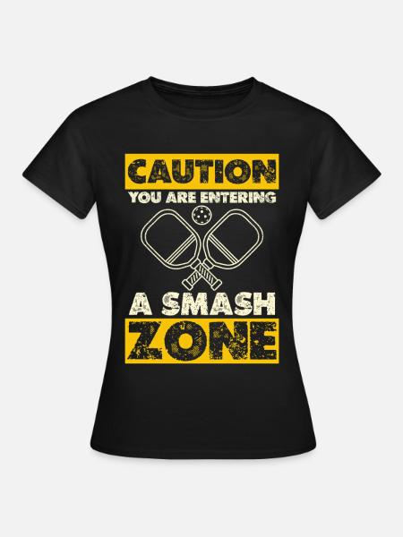 Vorsicht: Smash Zone - Frauen T-Shirt - Schwarz