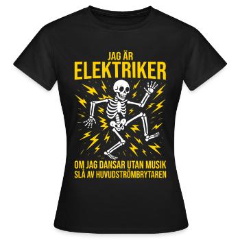 Électricien, je suis électricien, électricien - T-shirt Femme - noir - Devant - AI Model Female 172 dark (172cm)
