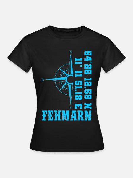 Ostsee Insel FEHMARN Souvenier Lustiges - Frauen T-Shirt - Schwarz