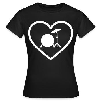Cymbale de caisse de caisse - T-shirt Femme - noir - Devant - AI Model Female 172 dark (172cm)
