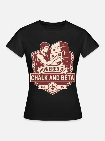 Angeführt von Kreide- und Beta-Kletterhumor - Frauen T-Shirt - Schwarz