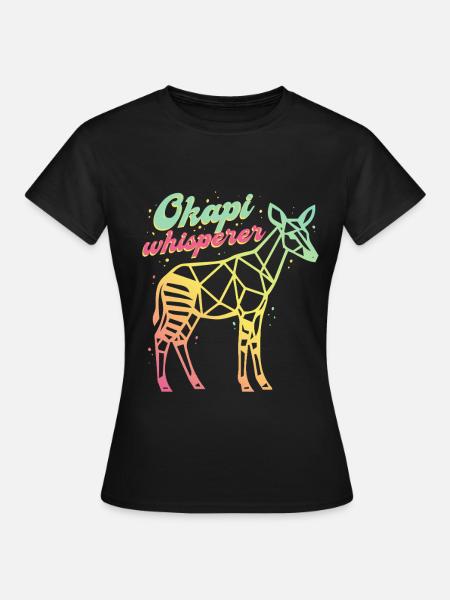 Okapi Whisperer - Frauen T-Shirt - Schwarz