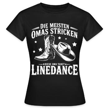 Grandma Dancing LineDance - Women's T-Shirt - black - Front - AI Model Female 172 dark (172cm)