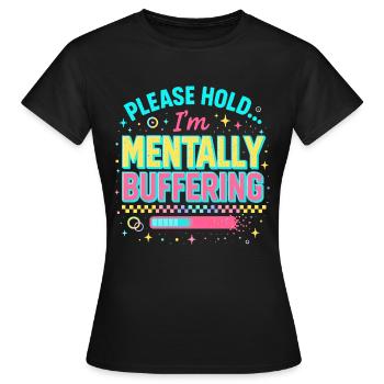 Tampon mental - T-shirt Femme - noir - Devant - AI Model Female 172 dark (172cm)