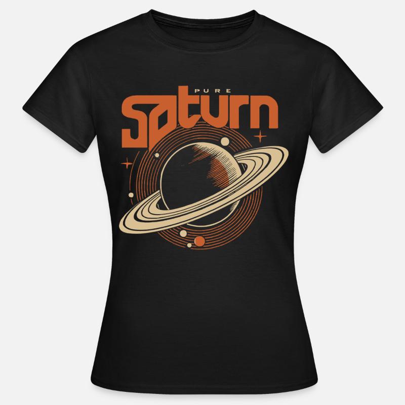 Saturn Retro Orbital - T-skjorte for kvinner - svart