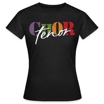 Ténor de chœur - T-shirt Femme - noir - Devant - AI Model Female 172 dark (172cm)