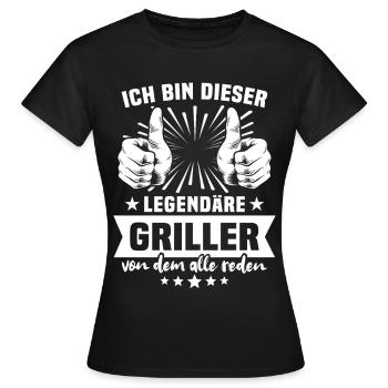 Griller Legend - Women's T-Shirt - black - Front - AI Model Female 172 dark (172cm)