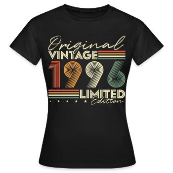 Original 1996 Jahrgang Vintage Geburtstag Retro - Frauen T-Shirt - Schwarz - Vorne - AI Model Female 172 dark (172cm)