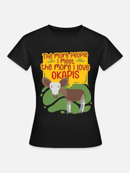 Okapi Tier - Frauen T-Shirt - Schwarz