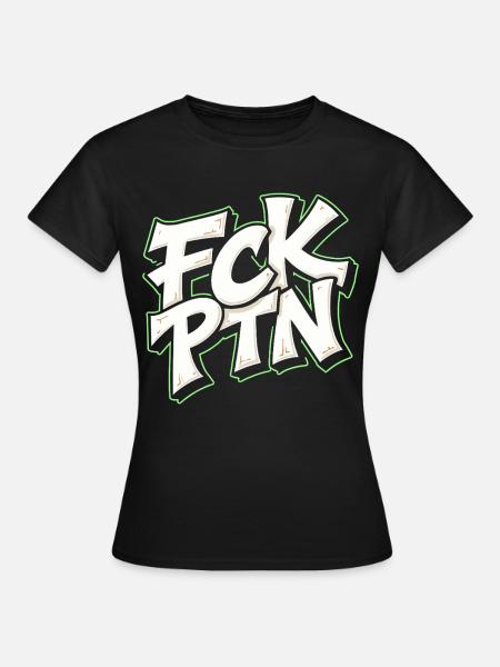 FCK PTN Anti Putin Statement - Frauen T-Shirt - Schwarz