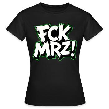Slogan de protestation politique FCK Mar - T-shirt Femme - noir - Devant - AI Model Female 172 dark (172cm)