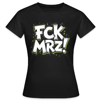 Slogan de protestation politique FCK Mar - T-shirt Femme - noir - Devant - AI Model Female 172 dark (172cm)