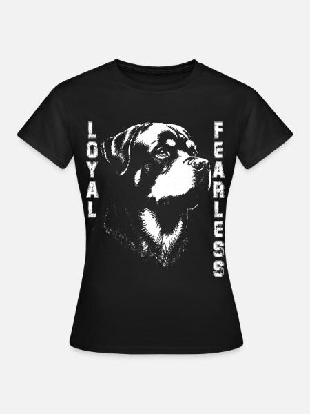 Treuer Rottweilerhund - Frauen T-Shirt - Schwarz