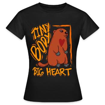 Marmotte du Jour sans fin - T-shirt Femme - noir - Devant - AI Model Female 172 dark (172cm)
