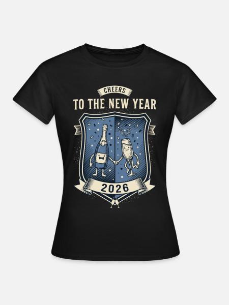 Prost auf die Neujahrsfeier 2026 - Frauen T-Shirt - Schwarz