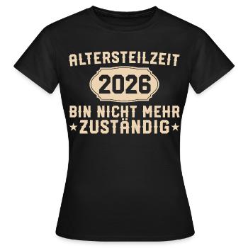Retraite partielle 2026 Plus responsable - T-shirt Femme - noir - Devant - AI Model Female 172 dark (172cm)