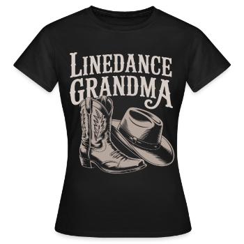 Linedance Oma Boots Hut - Frauen T-Shirt - Schwarz - Vorne - AI Model Female 172 dark (172cm)