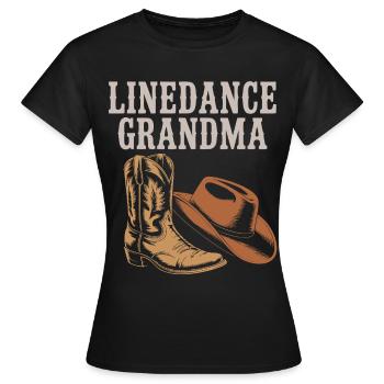 Line Dance Grandma Boots - Frauen T-Shirt - Schwarz - Vorne - AI Model Female 172 dark (172cm)