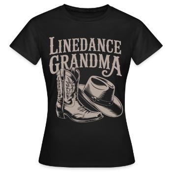 Look western de la danse en ligne Granny - T-shirt Femme - noir - Devant - AI Model Female 172 dark (172cm)