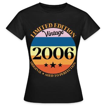 Geburtstagsgeschenk 2006 - Frauen T-Shirt - Schwarz - Vorne - AI Model Female 172 dark (172cm)