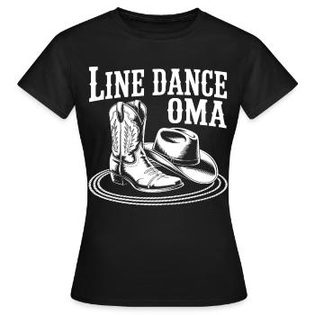 Motif de grand-mère en ligne - T-shirt Femme - noir - Devant - AI Model Female 172 dark (172cm)