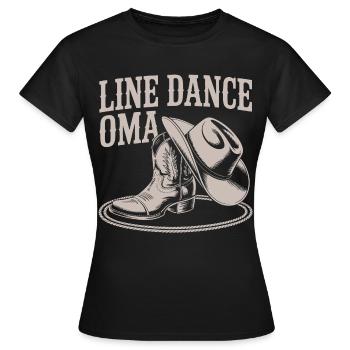 Line Dance Granny Western Boots - Women's T-Shirt - black - Front - AI Model Female 172 dark (172cm)