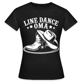 Motif de grand-mère en ligne - T-shirt Femme - noir - Devant - AI Model Female 172 dark (172cm)