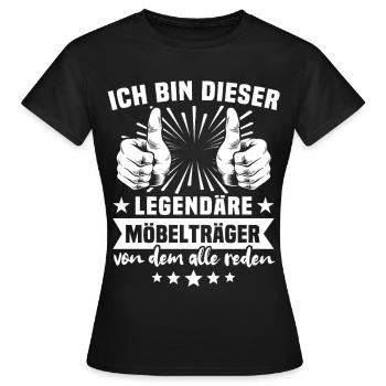 Légende des Supports de Meubles - T-shirt Femme - noir - Devant - AI Model Female 172 dark (172cm)