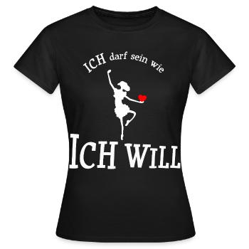 Ich darf sein wie ich will - Frauen T-Shirt - Schwarz - Vorne - AI Model Female 172 dark (172cm)