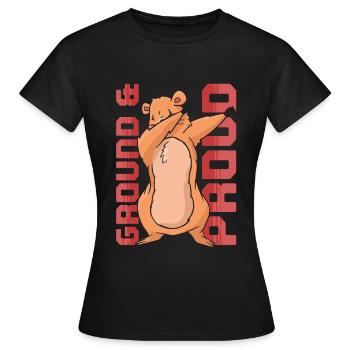 Marmotte du Jour sans fin - T-shirt Femme - noir - Devant - AI Model Female 172 dark (172cm)
