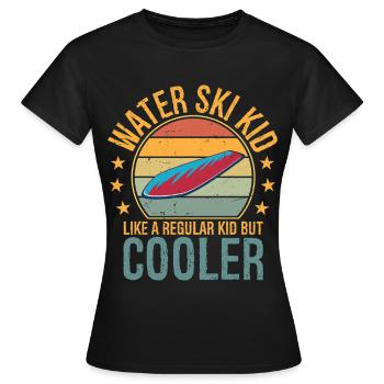 Drôle de ski nautique, Ski, sports nautiques, ski nautique. - T-shirt Femme - noir - Devant - AI Model Female 172 dark (172cm)