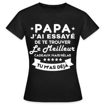 Daddy I tried to find you the best gift - Women's T-Shirt - black - Front - AI Model Female 172 dark (172cm)