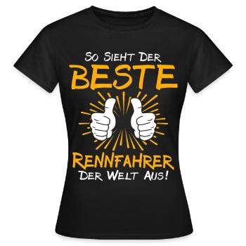 Rennfahrer Geschenkidee - Frauen T-Shirt - Schwarz - Vorne - AI Model Female 172 dark (172cm)
