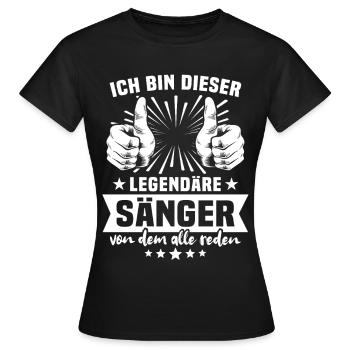 Légende de la chanson - T-shirt Femme - noir - Devant - AI Model Female 172 dark (172cm)