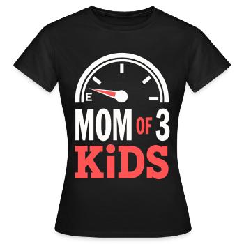 Mom Of 3 Kids Tank leer Mutter Humor - Frauen T-Shirt - Schwarz - Vorne - AI Model Female 172 dark (172cm)