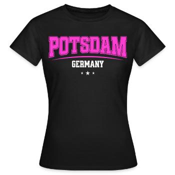 Potsdam Germany Urban College Style - Women's T-Shirt - black - Front - AI Model Female 172 dark (172cm)