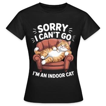 Lustige Hauskatze - Frauen T-Shirt - Schwarz - Vorne - AI Model Female 172 dark (172cm)
