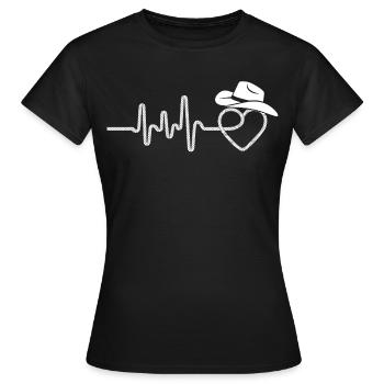 Line Dance ist mein Cardio – Country Western Tanz - Frauen T-Shirt - Schwarz - Vorne - AI Model Female 172 dark (172cm)