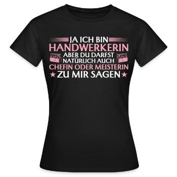 Artisane, patronne ou maître artisan - Artisanat - T-shirt Femme - noir - Devant - AI Model Female 172 dark (172cm)