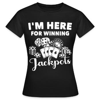 Jeu de casino - T-shirt Femme - noir - Devant - AI Model Female 172 dark (172cm)