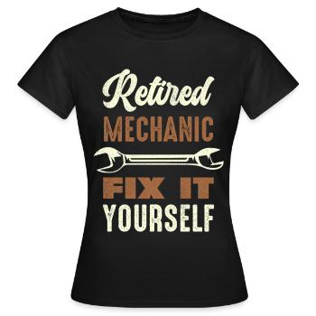 Ruhiger Mechaniker Reparier Es Selbst - Frauen T-Shirt - Schwarz - Vorne - AI Model Female 172 dark (172cm)
