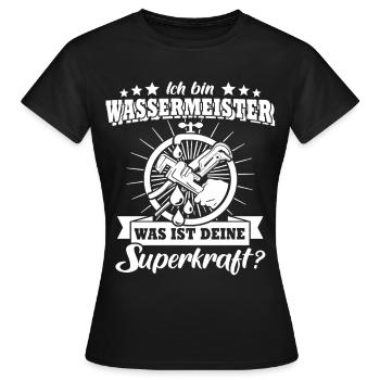 Maître Technicien en Approvisionnement en Eau - T-shirt Femme - noir - Devant - AI Model Female 172 dark (172cm)