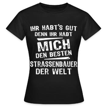 Strassenbauer - Frauen T-Shirt - Schwarz - Vorne - AI Model Female 172 dark (172cm)