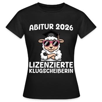 Abitur 2026 Schaf Abitur Graduation - Women's T-Shirt - black - Front - AI Model Female 172 dark (172cm)
